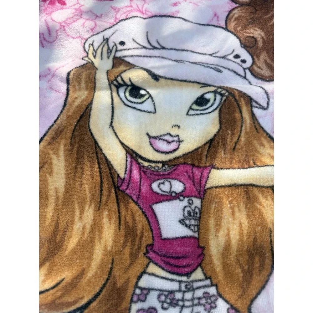 Vintage Lil Bratz Paradise Beach Towel Hot Pink Flower 4 Doll  MGA 2003 Y2K